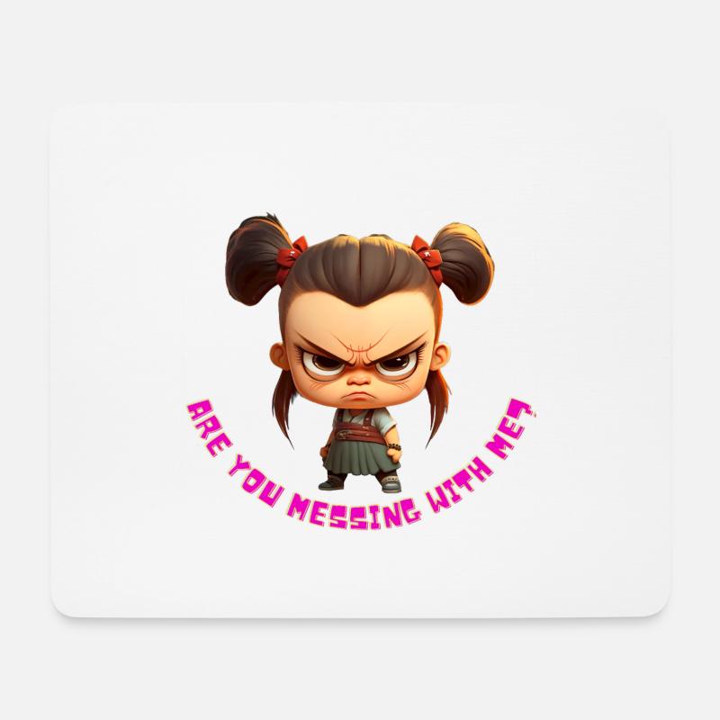 are you messing with me? - Mousepad (Querformat) - Weiß