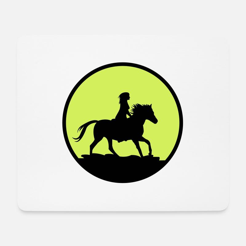 reiterin - Mousepad (Querformat) - Weiß