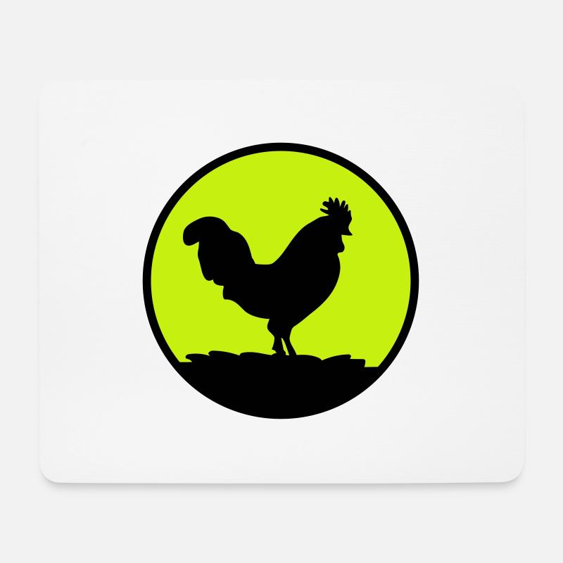 hahn - Mousepad (Querformat) - Weiß