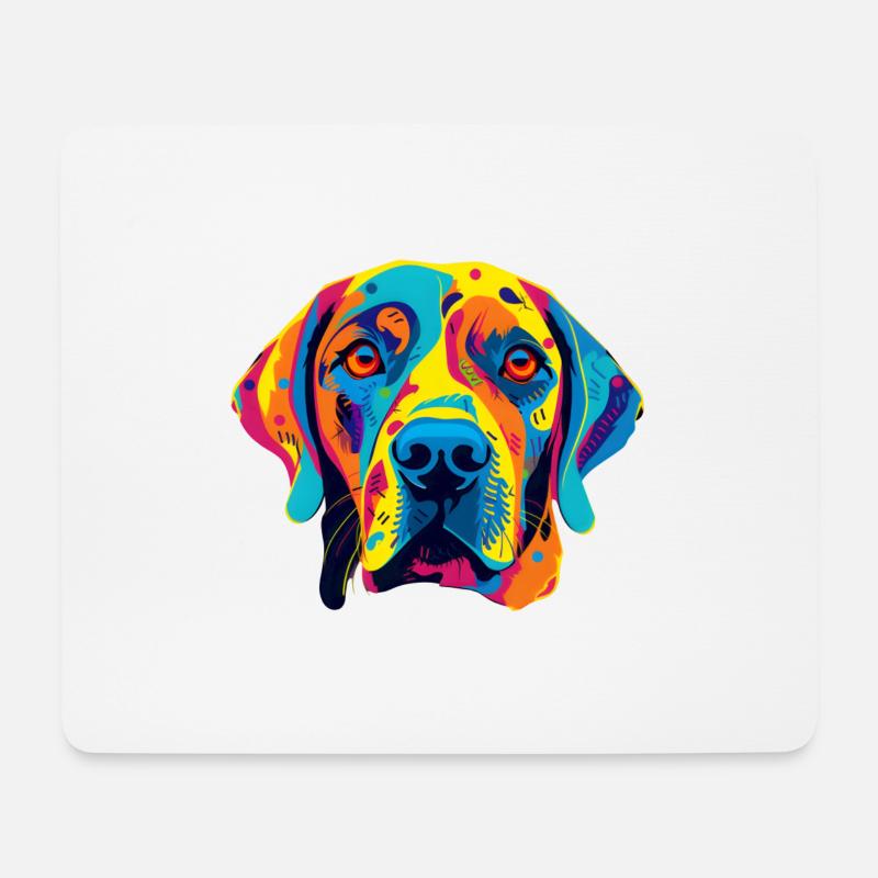 Hund - Mousepad (Querformat) - Weiß