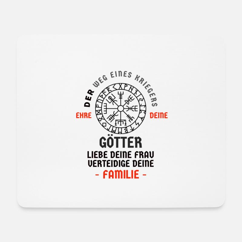 Der Weg eines Kriegers - Mousepad (Querformat) - Weiß