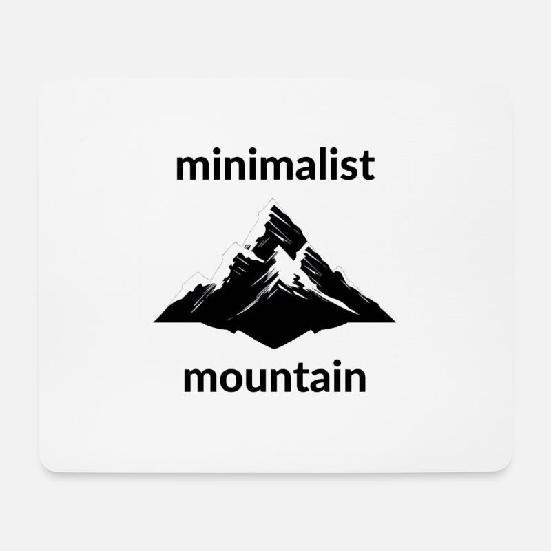 Minimalist Mountain - Mousepad (Querformat) - Weiß