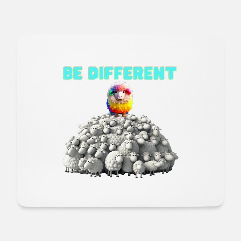 be different - Mousepad (Querformat) - Weiß