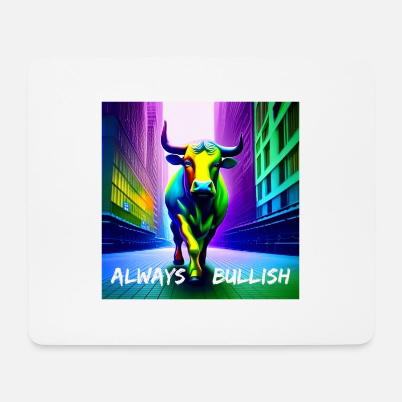 ALWAYS BULLISH 202301 - Mousepad (Querformat) - Weiß