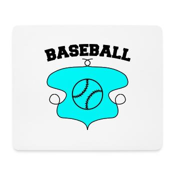 baseball wappen design 2 - Mousepad (Querformat) - Weiß - Vorne