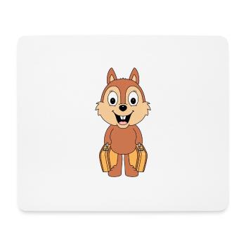 REISE - URLAUB - EICHHÖRNCHEN - AUSWANDERER - TIER - Mousepad (Querformat) - Weiß - Vorne