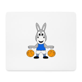BASKETBALL - ESEL - TIER - KIND - BABY - TIERISCH - Mousepad (Querformat) - Weiß - Vorne