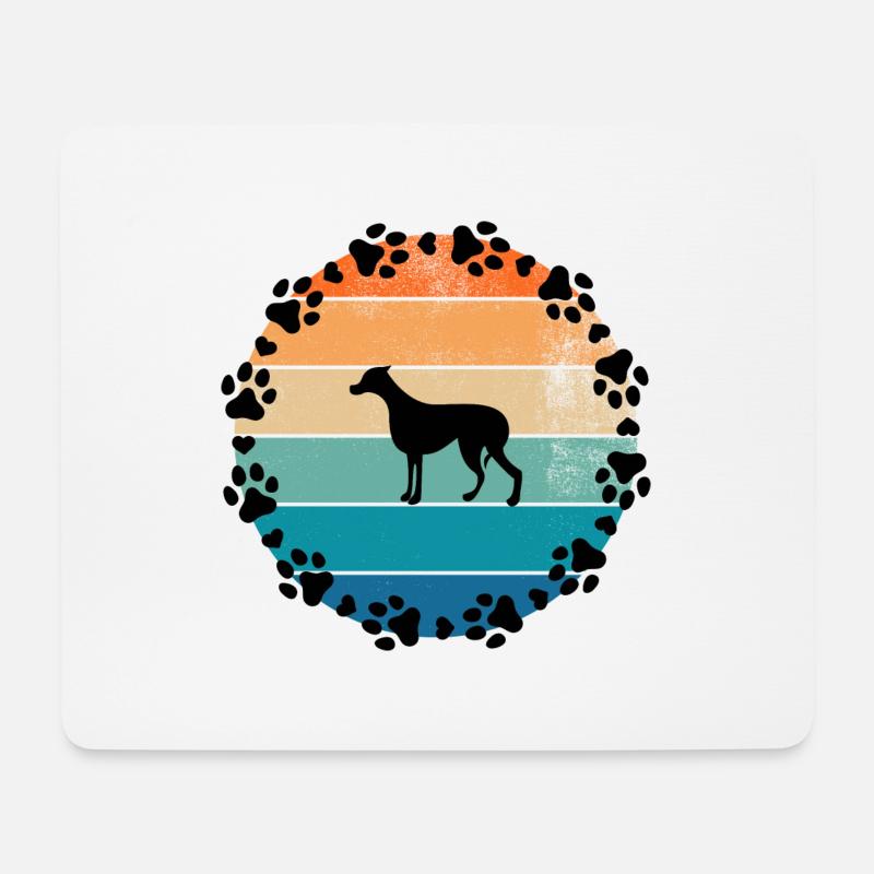 Hunde Sonne Dobermann - Mousepad (Querformat) - Weiß