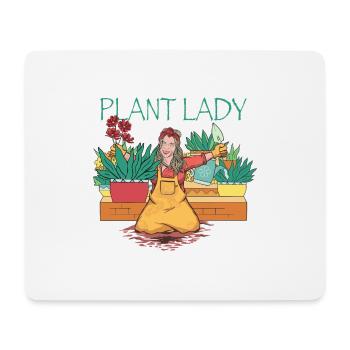 Dame de la plante - Tapis de souris (format paysage) - blanc - Devant