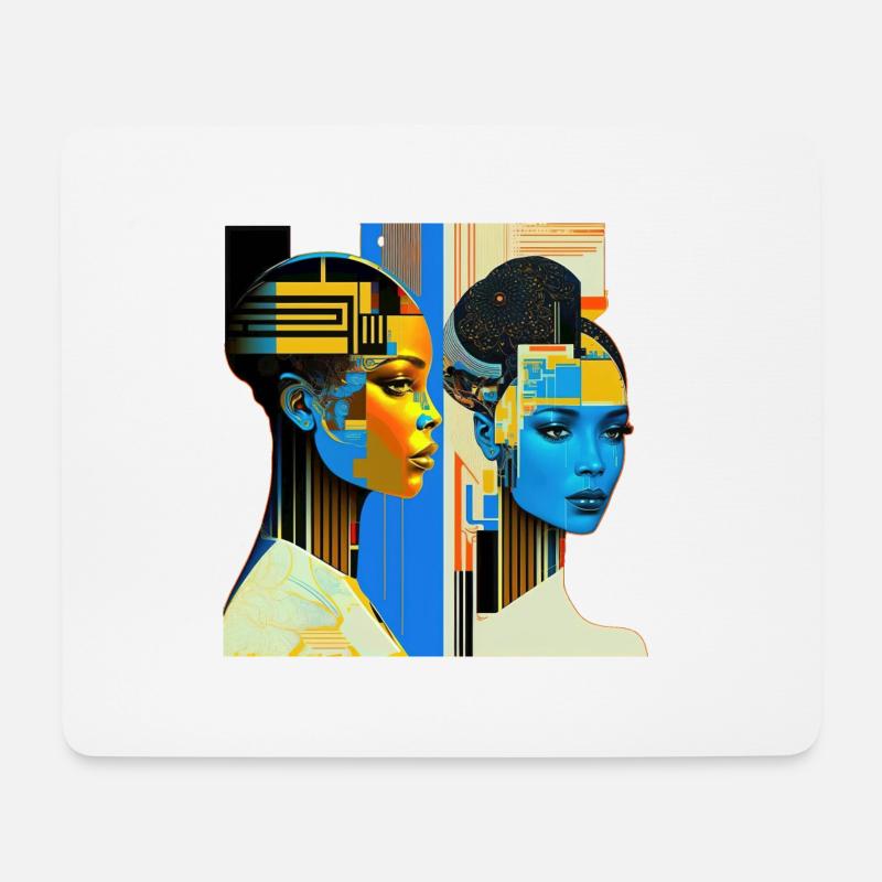 Klimts futuristische Vision - Mousepad (Querformat) - Weiß