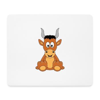 STIER - BULLE - TIER - KIND - BABY - Mousepad (Querformat) - Weiß - Vorne