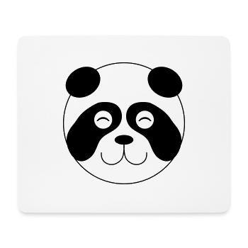Panda Face 001 - Mouse Pad (horizontal) - white - Front