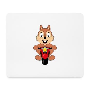 EICHHÖRNCHEN - MOTORRAD - BIKER - TIER - Mousepad (Querformat) - Weiß - Vorne
