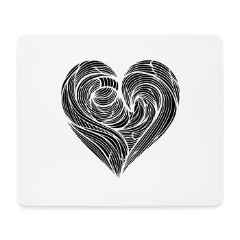 Cœur orné créatif pour la journée de valetnine - Tapis de souris (format paysage) - blanc - Devant