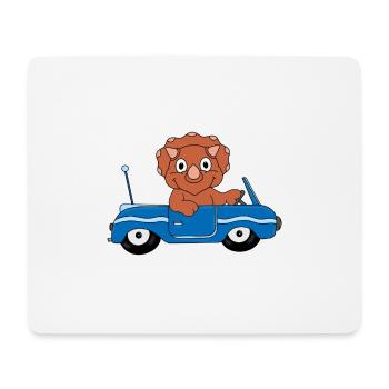DINO - DINOSAURIER - AUTO - TIER - TIERISCH - Mousepad (Querformat) - Weiß - Vorne