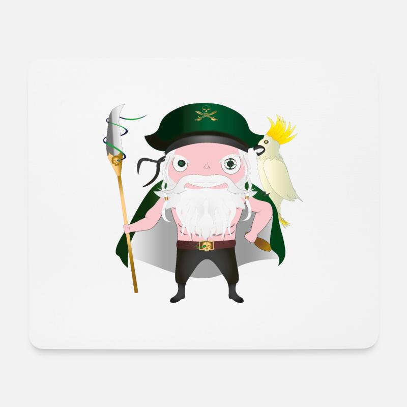 Captain Plank - Mousepad (Querformat) - Weiß
