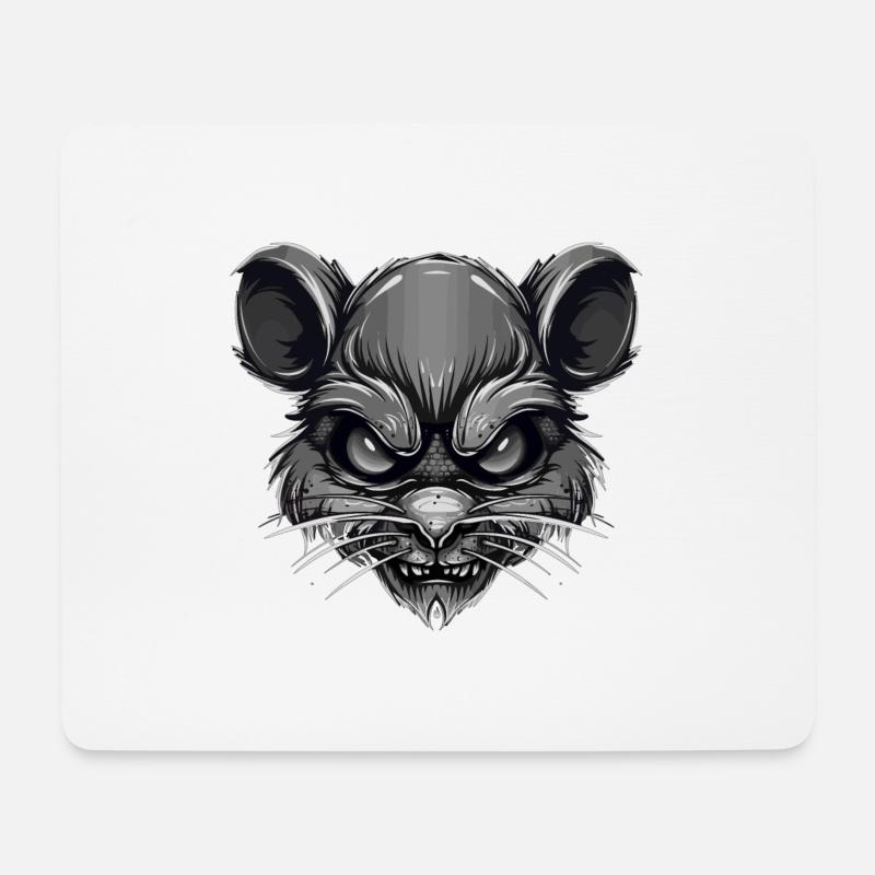 Maus - Mousepad (Querformat) - Weiß