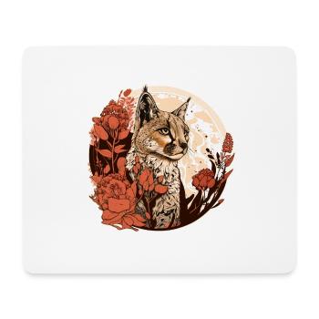 Luchs - Mousepad (Querformat) - Weiß - Vorne