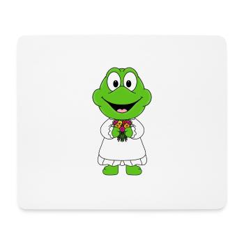BRAUT - HOCHZEIT - HEIRATEN - FROSCH - KRÖTE - Mousepad (Querformat) - Weiß - Vorne