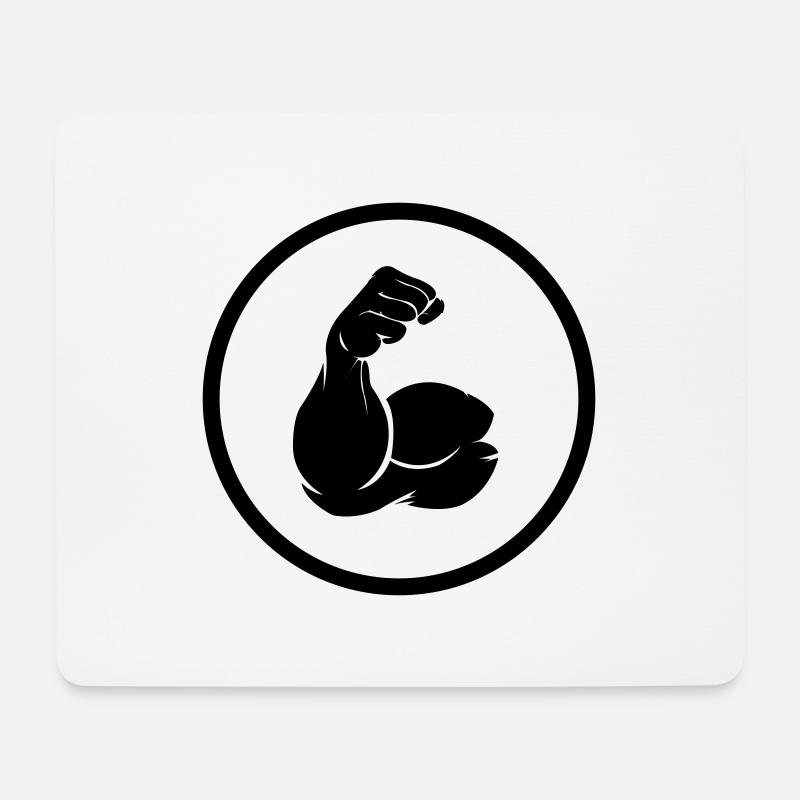 bizeps - Mousepad (Querformat) - Weiß