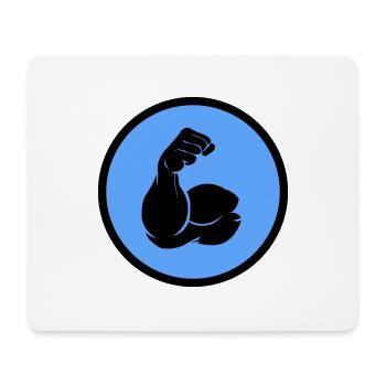 biceps - Mouse Pad (horizontal) - white - Front