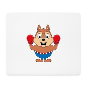 EICHHÖRNCHEN - BOXER - BOXEN - SPORT - TIER - Mousepad (Querformat) - Weiß - Vorne