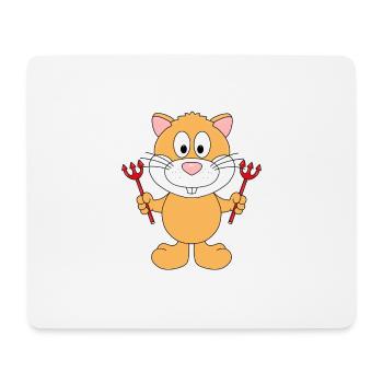HAMSTER - TEUFEL - TIER - Mousepad (Querformat) - Weiß - Vorne
