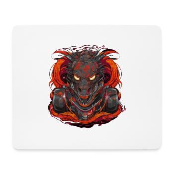 Drachen Auto - Mousepad (Querformat) - Weiß - Vorne