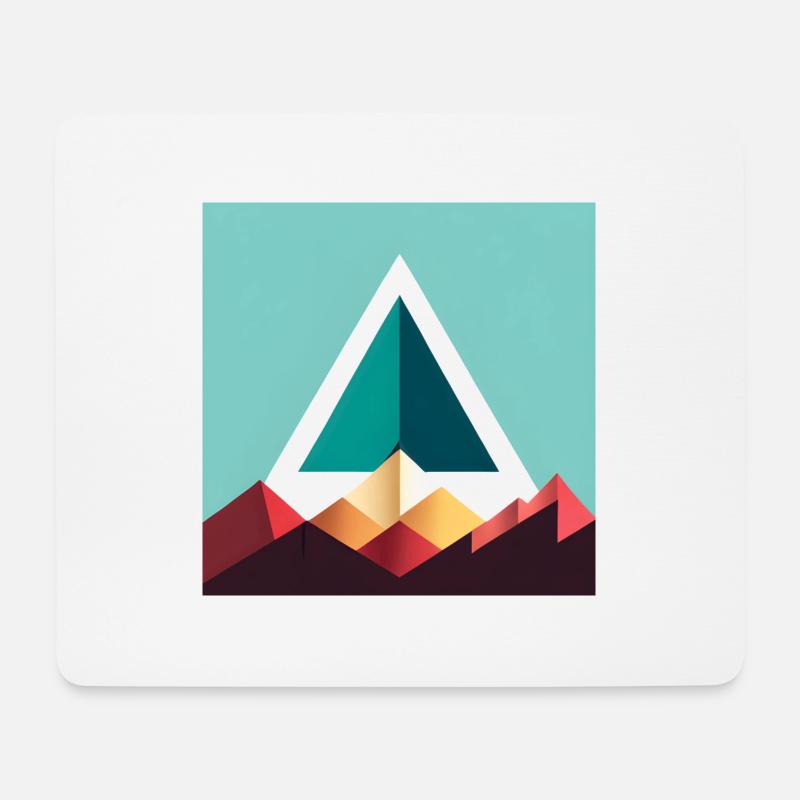 abstract triangle - Mouse Pad (horizontal) - white