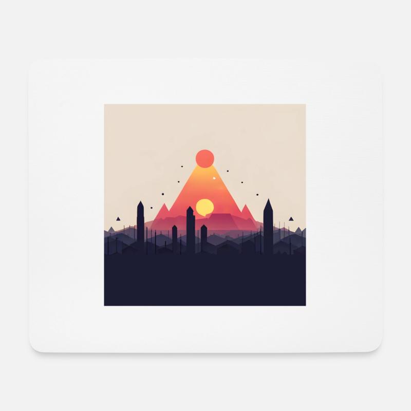 abstract pyramid - Mouse Pad (horizontal) - white