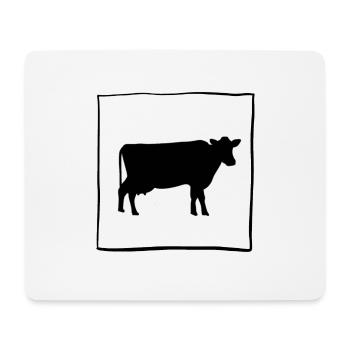 Kuh 1 - Mousepad (Querformat) - Weiß - Vorne
