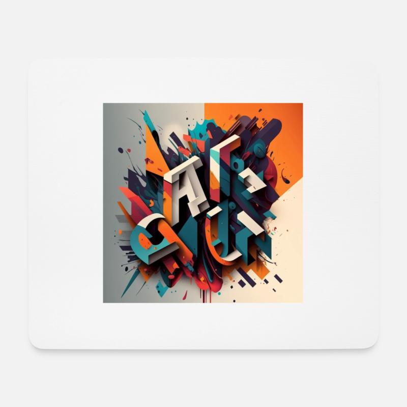 Graffiti - Mousepad (Querformat) - Weiß