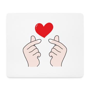 Finger hearts 5 - Mouse Pad (horizontal) - white - Front