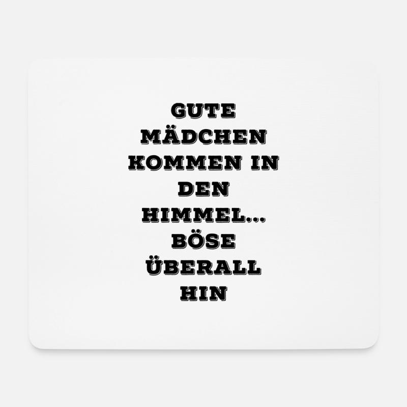 T-Shirt "Gute Mädchen, böse Mädchen" - Mousepad (Querformat) - Weiß