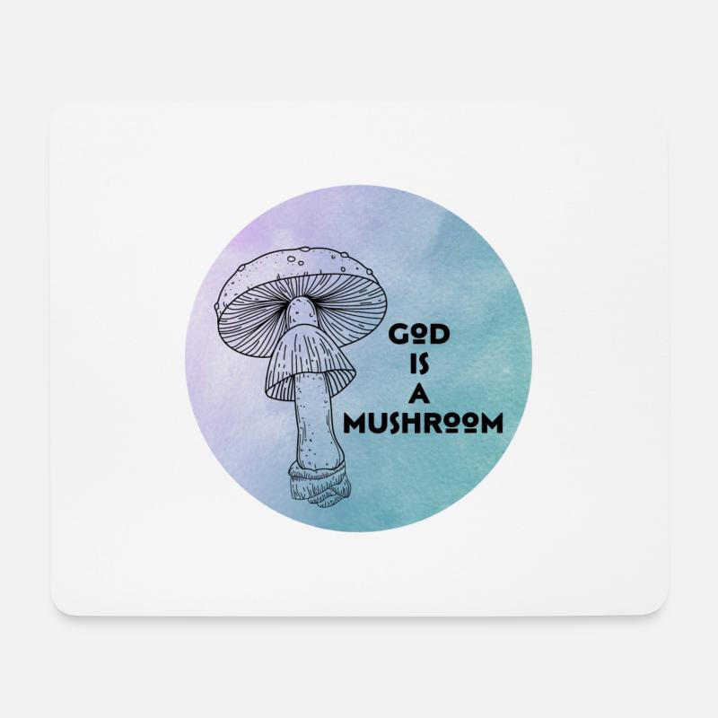Gott ist ein Pilz - Mousepad (Querformat) - Weiß