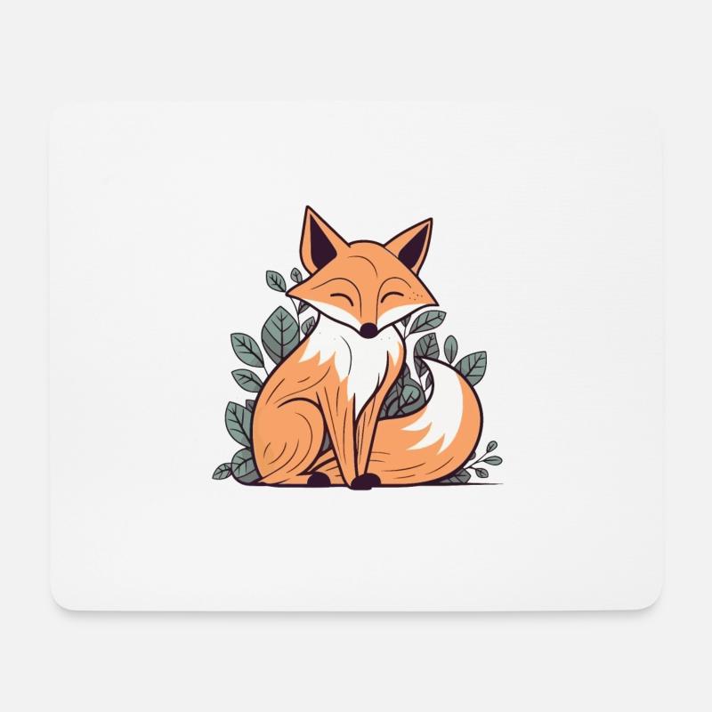 Fuchs - Mousepad (Querformat) - Weiß