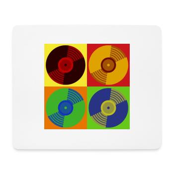 Vinyle Rétro - Tapis de souris (format paysage) - blanc - Devant