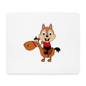 PFERD - REITEN - TIERE - EICHHÖRNCHEN - PONY - Mousepad (Querformat) - Weiß - Vorne