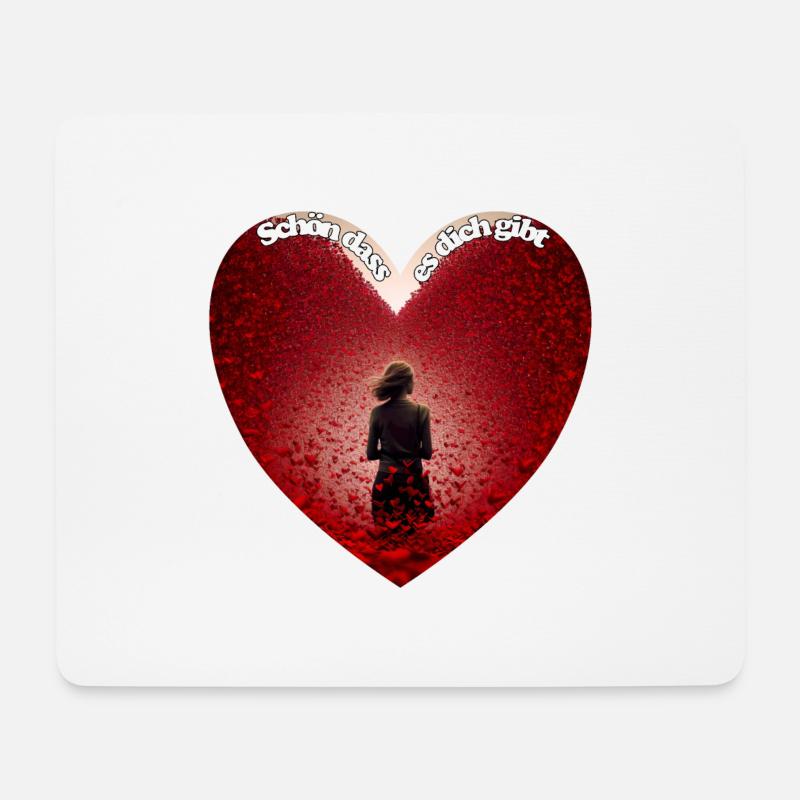 Schön, dass es dich gibt - Mousepad (Querformat) - Weiß