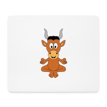 YOGA - PILATES - TIER - STIER - RIND - KUH - Mousepad (Querformat) - Weiß - Vorne