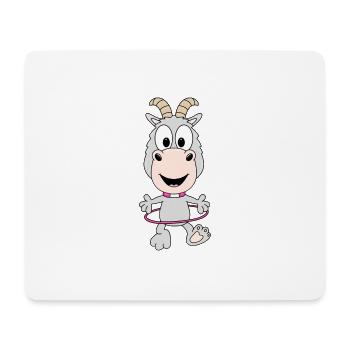 ZIEGE - TIER - KIND - BABY - FITNESS - SPORT - Mousepad (Querformat) - Weiß - Vorne