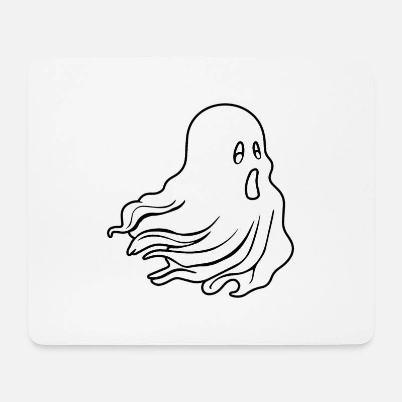 Geist Geister Geisterstunde Halloween - Mousepad (Querformat) - Weiß