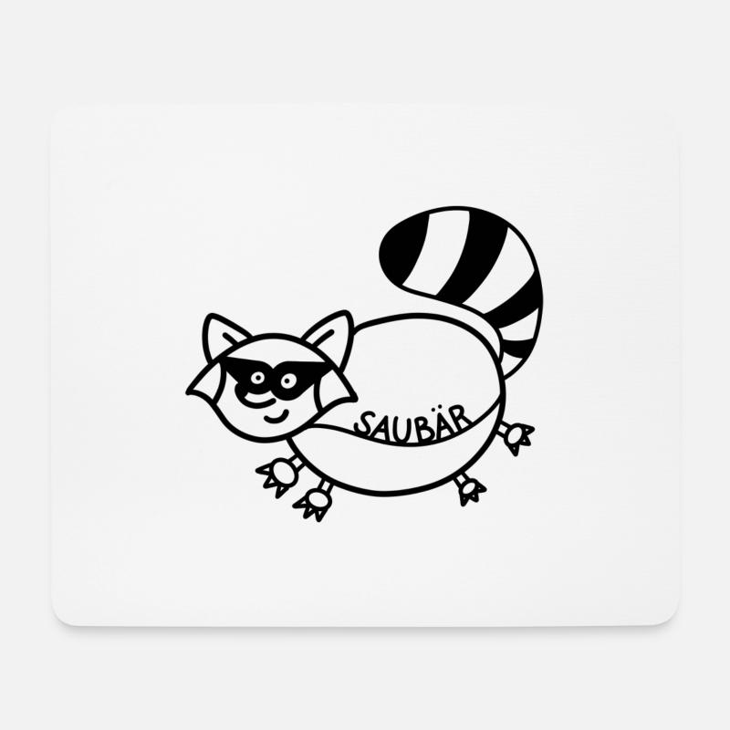 Anti-Zoo Saubär - Mousepad (Querformat) - Weiß