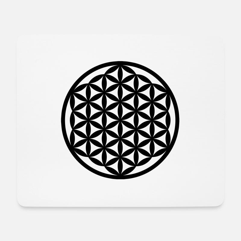 Blume des Lebens - Mousepad (Querformat) - Weiß