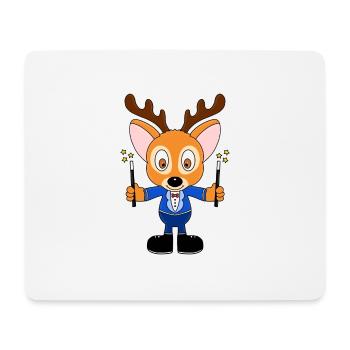 REH - ZAUBERER - ZAUBERN - TIER - KIND - BABY - Mousepad (Querformat) - Weiß - Vorne