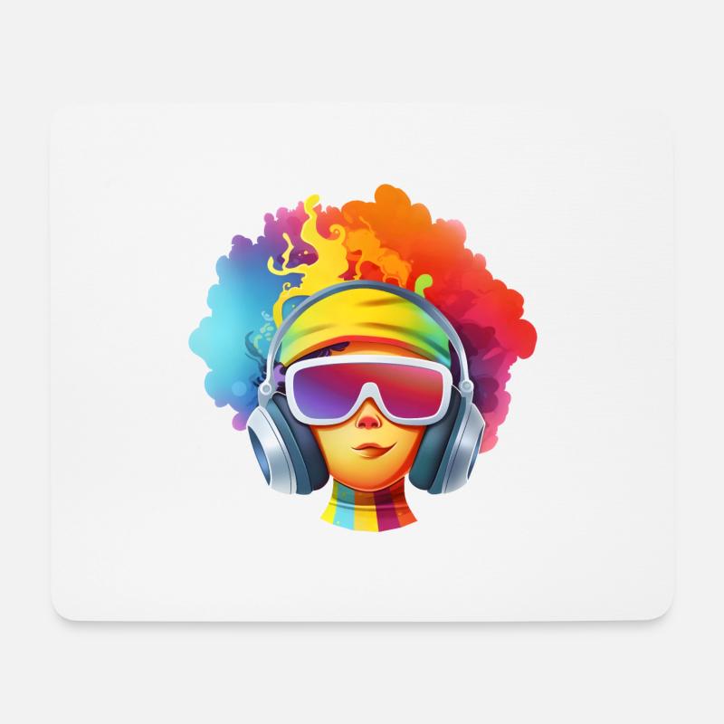 izup2u Disco Summer Girl - Mousepad (Querformat) - Weiß