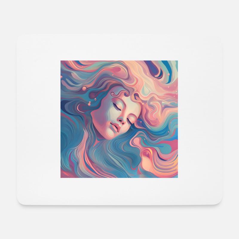 izup2u dreaming girl - Mousepad (Querformat) - Weiß