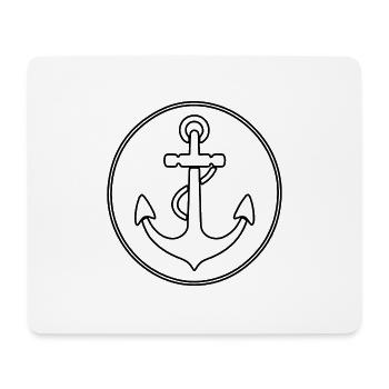 Anker Boot Schiff Nautik - Mousepad (Querformat) - Weiß - Vorne