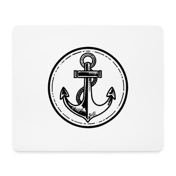 Anker Boot Schiff Nautik - Mousepad (Querformat) - Weiß - Vorne