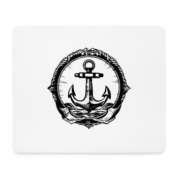 Anker Boot Schiff Nautik - Mousepad (Querformat) - Weiß - Vorne